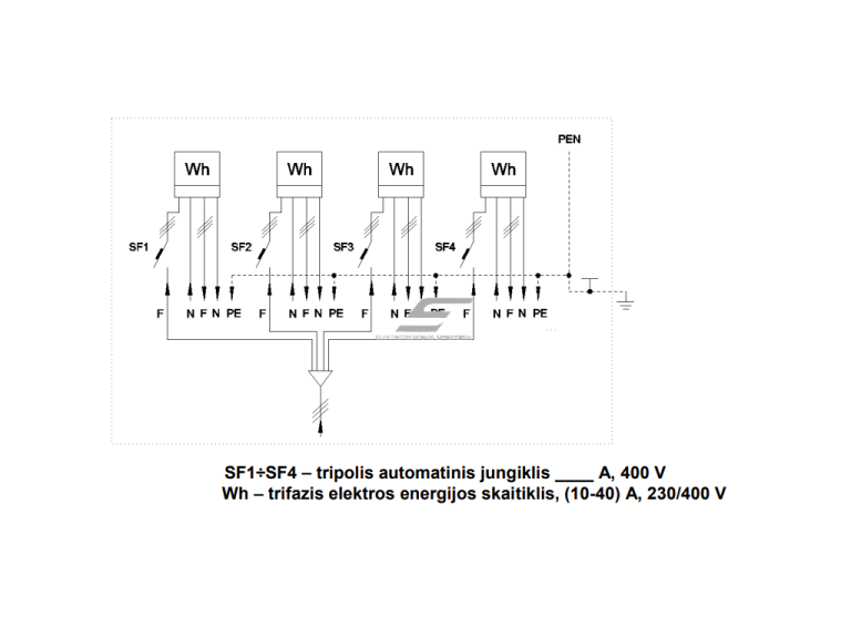 Trifazis | įvadinis elektros energijos skydas | 4 apskaitoms | skaitikliams | 1000x500x200mm | virštinkinis | cinkuotas plienas | IP44 | ĮAS-7-204 2