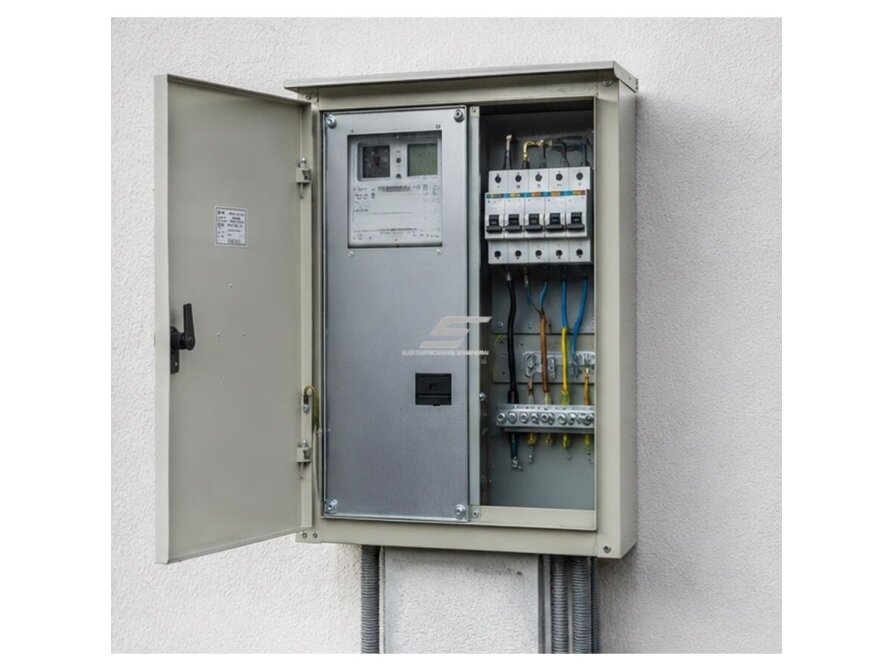 Trifazis | įvadinis elektros energijos skydas | skaitikliams | 650x500x200mm | virštinkinis | cinkuotas plienas | IP44 | ĮAS-7-202-V 3 Trifazis | įvadinis elektros energijos skydas | skaitikliams | 650x500x200mm | virštinkinis | cinkuotas plienas | IP44 | ĮAS-7-202-V 3