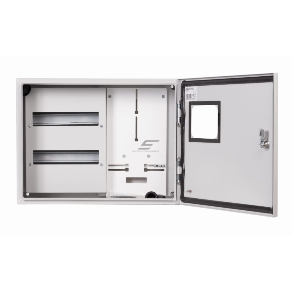 Trójfazowy | rozdzielnica główna elektryczna | obudowa | panel | z rozdziałem | 24 moduły | z zamkiem i szybą | 520x400x210mm | do 1x3-fazowego licznika | hermetyczna | natynkowa | stalowa | IP65 1 Trójfazowy | rozdzielnica główna elektryczna | obudowa | panel | z rozdziałem | 24 moduły | z zamkiem i szybą | 520x400x210mm | do 1x3-fazowego licznika | hermetyczna | natynkowa | stalowa | IP65 1