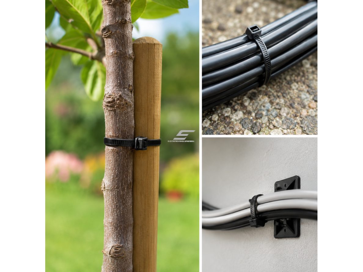 Tvirtinimo dirželiai (užtrauktukai) | plastikiniai | juodi | 4.8x450mm | 100 vnt | atsparūs UV 1 Tvirtinimo dirželiai (užtrauktukai) | plastikiniai | juodi | 4.8x450mm | 100 vnt | atsparūs UV 1