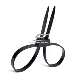 Double loop cable ties | 12x700mm | black | 20 pcs