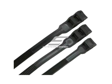 Tvirtinimo dirželiai su dvigubu užsegimu | 6x115mm | juodi | 100 vnt. Tvirtinimo dirželiai su dvigubu užsegimu | 6x115mm | juodi | 100 vnt.