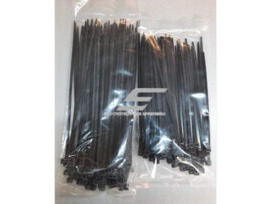 Tvirtinimo dirželiai (užtrauktukai) | plastikiniai | juodi | 3.6x300mm | 100 vnt | atsparūs UV Tvirtinimo dirželiai (užtrauktukai) | plastikiniai | juodi | 3.6x300mm | 100 vnt | atsparūs UV