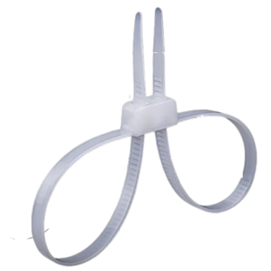 Double loop cable ties | 12x700mm | white | 20 pcs Double loop cable ties | 12x700mm | white | 20 pcs