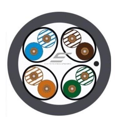 U-FTP Cable | 6A CAT | 4x2x23 AWG | shielded | copper | UV resistant | outdoor use | black 1 U-FTP Cable | 6A CAT | 4x2x23 AWG | shielded | copper | UV resistant | outdoor use | black 1