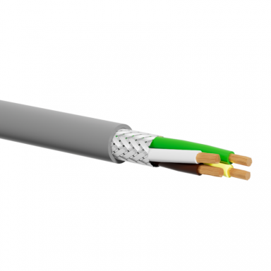 Cable | LIYCY 4x0.75mm² | shielded | copper | indoor use | 1m | grey Cable | LIYCY 4x0.75mm² | shielded | copper | indoor use | 1m | grey
