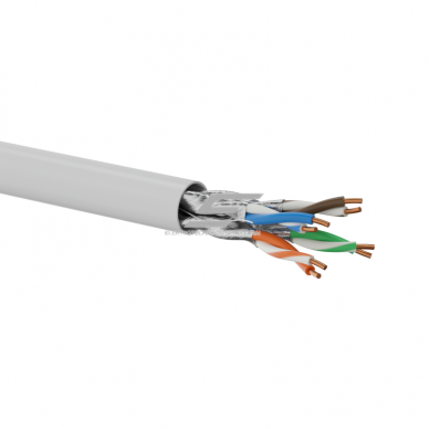 U-FTP Cable | 6A CAT | 4x2x23 AWG | shielded | copper | gray