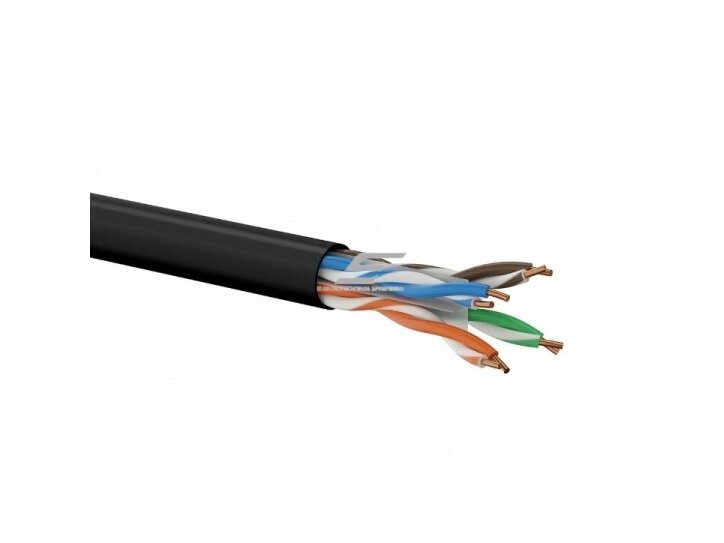 U-FTP Kabelis | 6A CAT | 4x2x23 AWG | ekranuotas | varinis | atsparus UV | lauko sąlygoms | 1m | juodas | ALANTEC | KIF6AOUTS500