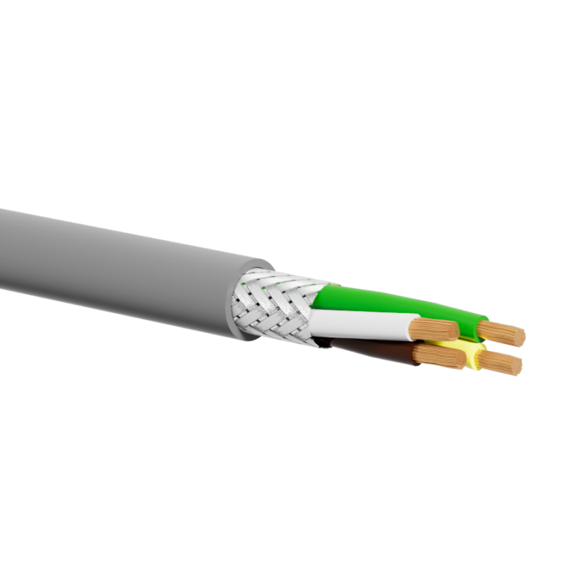 Kabel | LIYCY 4x0,75mm² | ekranowany | miedziany | do użytku wewnętrznego | 1m | szary Kabel | LIYCY 4x0,75mm² | ekranowany | miedziany | do użytku wewnętrznego | 1m | szary