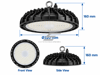 UFO tipo LED šviestuvas aukštoms patalpoms | 150W | 4000K | 80lm/W | IP65 | NewUFO High Bay | 4779041461915 2 UFO tipo LED šviestuvas aukštoms patalpoms | 150W | 4000K | 80lm/W | IP65 | NewUFO High Bay | 4779041461915 2