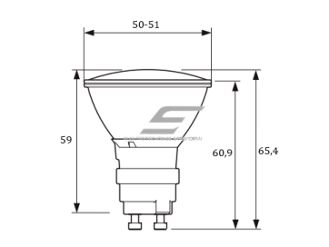 Kryptinė-reflektorinė metalo halogeno lempa GX10 | 20W | 95V | 900lm | 3000K | Philips 1