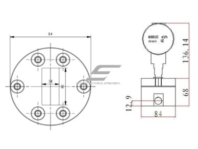 Skysčių žemo srauto matuoklis | 24VDC | 5-200l/h | IP65 | Jujie 2 Skysčių žemo srauto matuoklis | 24VDC | 5-200l/h | IP65 | Jujie 2