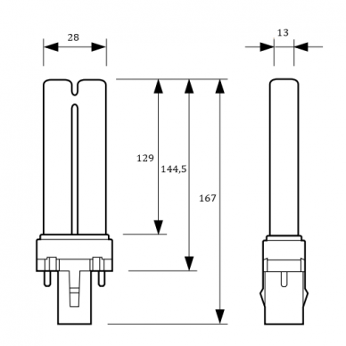 Ultravioleta | dezinfekcijas kompaktā lampa UV-C | G23 | 8,6W | 60V | Philips 2 Ultravioleta | dezinfekcijas kompaktā lampa UV-C | G23 | 8,6W | 60V | Philips 2