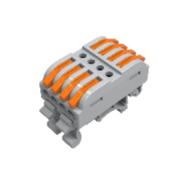 Universal foldable spring terminal block for DIN rail | 8 position | 4+4 | 32A | max. 4mm² Universal foldable spring terminal block for DIN rail | 8 position | 4+4 | 32A | max. 4mm²