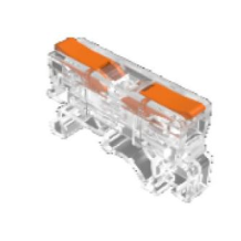 Uniwersalna zaciskowa złączka na szynę DIN, 2 miejsca | 32A | maks. 4mm²