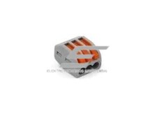 Universalus atlenkiamas spyruoklinis sujungimo gnybtas 3 vietų | 32A | maks. 4mm² 2