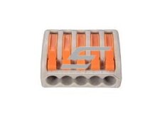 Universalus atlenkiamas spyruoklinis sujungimo gnybtas 5 vietų | 32A | maks. 4mm² 2 Universalus atlenkiamas spyruoklinis sujungimo gnybtas 5 vietų | 32A | maks. 4mm² 2