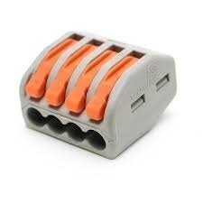 Universal spring lever terminal block 4-pole | 32A | max. 4mm² Universal spring lever terminal block 4-pole | 32A | max. 4mm²