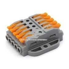 Universal spring lever terminal block for surface mounting | 10 ports | 5+5 | 32A | max. 4mm² Universal spring lever terminal block for surface mounting | 10 ports | 5+5 | 32A | max. 4mm²