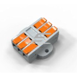 Universal surface-mounted crimp connection terminal, 6 slots | 3+3 | 32A | max 4mm²