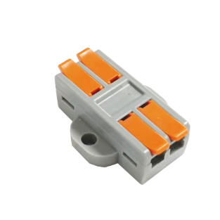 Universal surface-mounted crimp connection terminal, 4 slots | 2+2 | 32A | max 4mm² Universal surface-mounted crimp connection terminal, 4 slots | 2+2 | 32A | max 4mm²