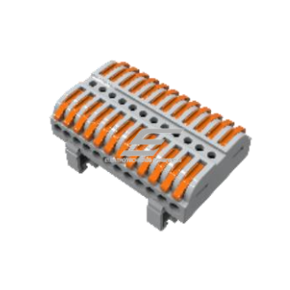 Universāla atlokāma atsperu savienojuma klemmes bloks uz DIN sliedes | 24 vieta | 12+12 | 32A | maks. 4 mm²