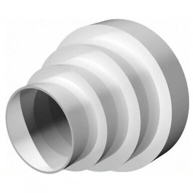 Universal connector | duct adapter | for ventilation system | D150/125/100/80 | plastic | central