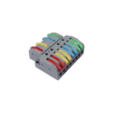 Universāla atlokāma atsperu savienojuma klemmes bloks| 12 vieta | 4in8out | 32A | maks. 4 mm² Universāla atlokāma atsperu savienojuma klemmes bloks| 12 vieta | 4in8out | 32A | maks. 4 mm²