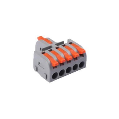 Universāla atlokāma atsperu savienojuma klemmes bloks| 6 vieta | 1in5out | 24A | maks. 2.5 mm²