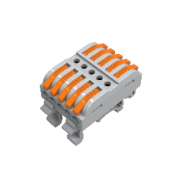 Universāla atlokāma atsperu savienojuma klemmes bloks uz DIN sliedes | 10 vieta | 5+5 | 32A | maks. 4 mm²