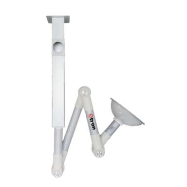 Universal smoke and fume extraction arm | Ø110 mm | 102x41x27 cm | aluminum | wall / ceiling mounting | for laboratories / industry / workshops Universal smoke and fume extraction arm | Ø110 mm | 102x41x27 cm | aluminum | wall / ceiling mounting | for laboratories / industry / workshops