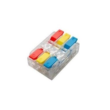 Universāla krimpējama savienojuma spailīte, 6 vietas | 3in3out | 32A | maks. 4 mm² Universāla krimpējama savienojuma spailīte, 6 vietas | 3in3out | 32A | maks. 4 mm²