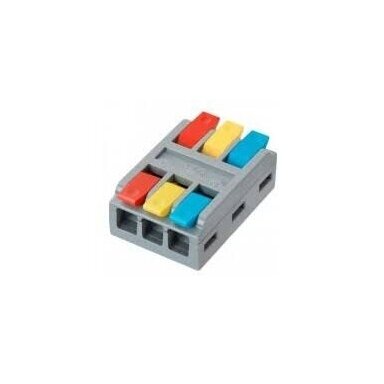 Universāla krimpējama savienojuma spailīte, 6 vietas | 3+3 | 32A | maks. 4 mm²