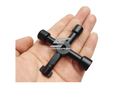 Universalus elektriko raktas | kryžminis | 4 dalių | juodas 1