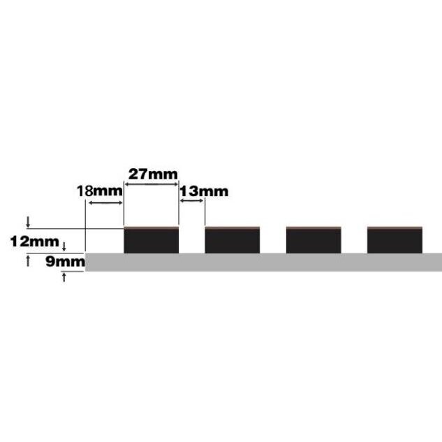 Dekoratiivne akustiline seina | laepaneel | liistpaneel | siseviimistlus | 3000x600x22mm | MDF + PET | naturaalne suitsutatud tamm 2
