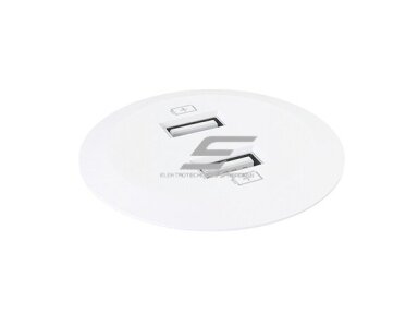USB lizdų blokas | montuojamas į baldus | apvalus | 2xUSB-A | Ø51mm | baltas | Bachmann MINI KO.935-PM51-BA USB lizdų blokas | montuojamas į baldus | apvalus | 2xUSB-A | Ø51mm | baltas | Bachmann MINI KO.935-PM51-BA