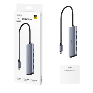 USB-C multifunction adapter | HDMI 4K video support | 3× USB-A | USB-C PD up to 100 W | aluminum housing USB-C multifunction adapter | HDMI 4K video support | 3× USB-A | USB-C PD up to 100 W | aluminum housing