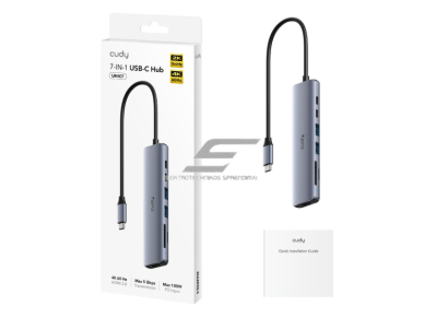 USB-C adapteris (šakotuvas) | jungčių išplėtimas | 2xUSB-A + USB-C + TF | PD iki 100 W | aliuminis + ABS plastikas 1 USB-C adapteris (šakotuvas) | jungčių išplėtimas | 2xUSB-A + USB-C + TF | PD iki 100 W | aliuminis + ABS plastikas 1