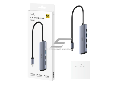 USB-C daugiafunkcis adapteris | HDMI 4K vaizdo palaikymas | 3×USB-A | USB-C PD iki 100 W | aliuminio korpusas 1 USB-C daugiafunkcis adapteris | HDMI 4K vaizdo palaikymas | 3×USB-A | USB-C PD iki 100 W | aliuminio korpusas 1