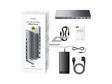 USB-C adapteris | jungčių išplėtimas | 13-in-1 | Dual 4K vaizdo palaikymas | 100W PD | 1GbE | aliuminio korpusas 2 USB-C adapteris | jungčių išplėtimas | 13-in-1 | Dual 4K vaizdo palaikymas | 100W PD | 1GbE | aliuminio korpusas 2