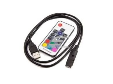 LED RGB pritemdymo valdiklis | dimeris | USB mini modulis 23 | 144W | 5-24VDC | 42x12x3mm | ant laido | 3 kanalai | su pulteliu