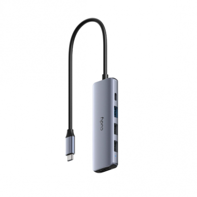 USB-C daudzfunkcionāls adapteris | HDMI 4K video atbalsts | 3× USB-A | USB-C PD līdz 100 W | alumīnija korpuss USB-C daudzfunkcionāls adapteris | HDMI 4K video atbalsts | 3× USB-A | USB-C PD līdz 100 W | alumīnija korpuss