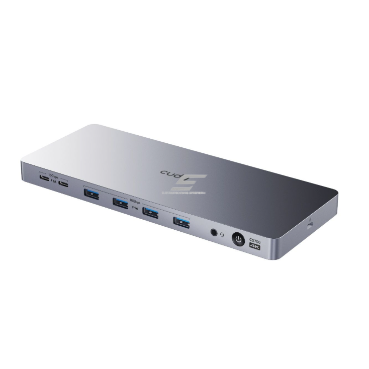 Adapter USB-C | rozszerzenie portów | 13-w-1 | obsługa Dual 4K | 100W PD | 1GbE | aluminiowa obudowa