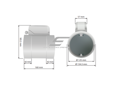 Uždarymo sklendė su pavara | apvaliam ortakiui | plastikinė | D125 mm | 0-10 m/s | 24 VDC Uždarymo sklendė su pavara | apvaliam ortakiui | plastikinė | D125 mm | 0-10 m/s | 24 VDC