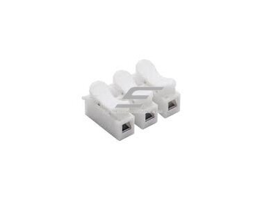 Užspaudžiamas sujungimo gnybtas monolitiniam laidui 3 vietų | 10A | maks. 4mm² Užspaudžiamas sujungimo gnybtas monolitiniam laidui 3 vietų | 10A | maks. 4mm²