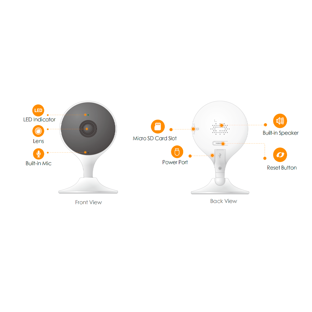 Nutikas IP-järelevalvekaamera 2MP | Kuup | Wi-Fi | Cue 2-A IPC-C22EP-A IMOU 4
