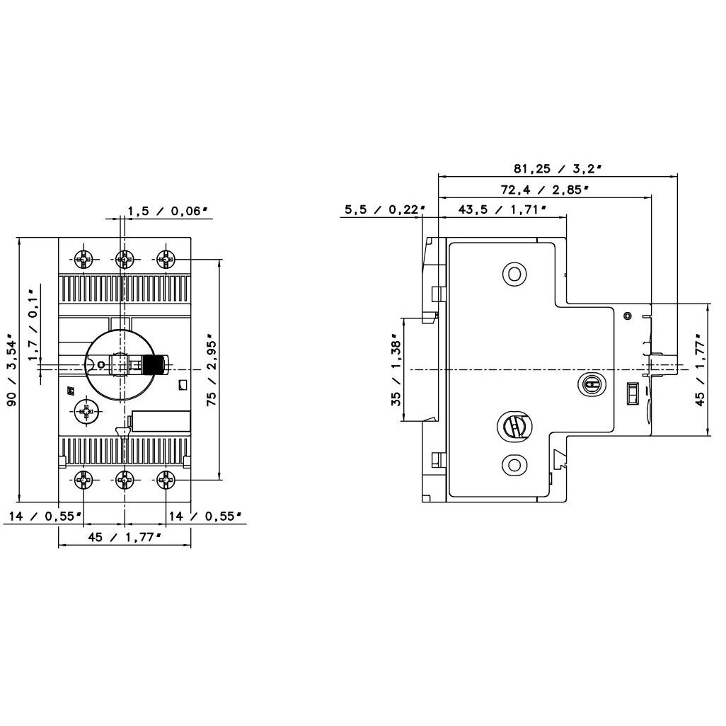 Mootorikaitse | circuit breaker | 4-6,3A | 2,2kW | MS132-6.3 | ABB | 1SAM350000R1009 1 Mootorikaitse | circuit breaker | 4-6,3A | 2,2kW | MS132-6.3 | ABB | 1SAM350000R1009 1