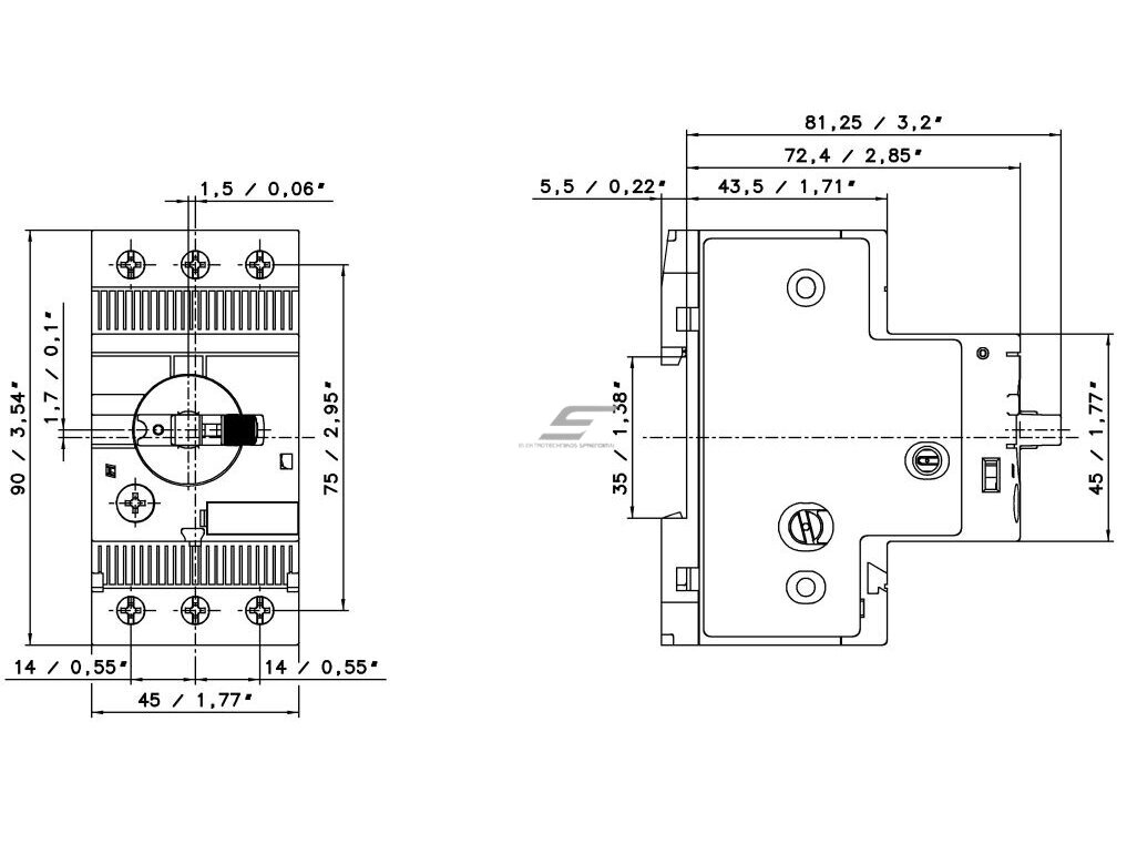 Variklio apsauga | automatinis jungiklis | 4-6,3 A | 2,2 kW | MS132-6.3 | ABB | 1SAM350000R1009 1 Variklio apsauga | automatinis jungiklis | 4-6,3 A | 2,2 kW | MS132-6.3 | ABB | 1SAM350000R1009 1