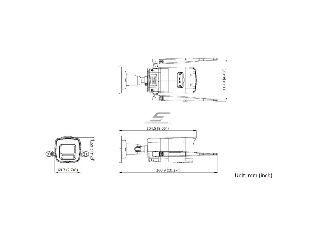 Vaizdo stebėjimo IP kamerų komplektas | 2 Bullet kameros 4MP | 512GB įrašymo įrenginys | IP66 | Wi-Fi | NKS424W0H | Hikvision 2