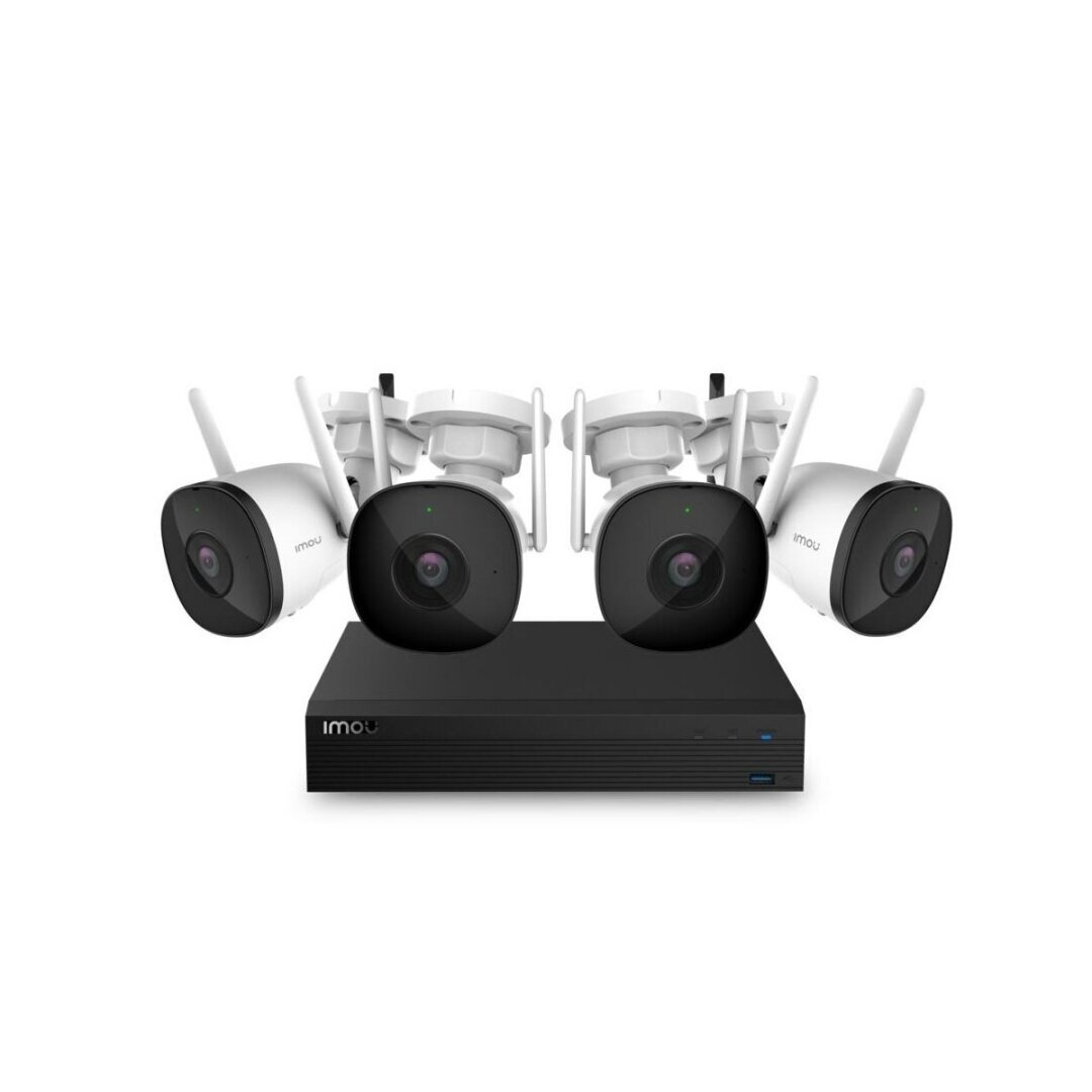 Inteligentny | Zestaw kamer do monitoringu IP 1080P H.265 BULLET Wi-Fi i rejestrator NVR 1TB | 4 kanały | IP67 | KIT/NVR1104HS-W-S2/4-F22 IMOU
